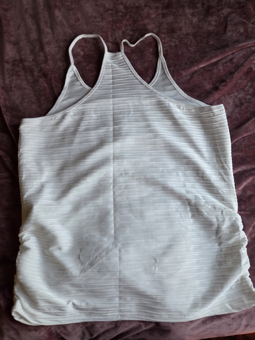 SHEIN White Ribbed Slim Racerback Tank - Picture 6 of 7
